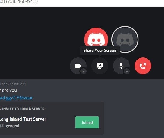 Экран общего доступа к Discord