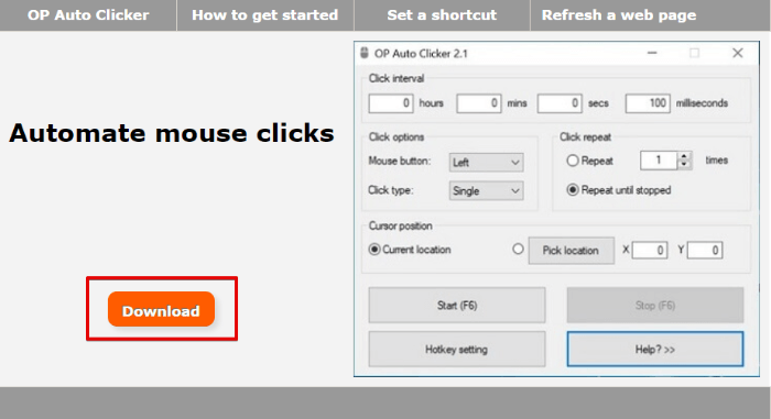 Скачать Op Auto Clicker