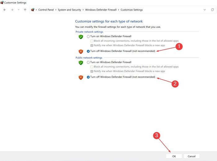 Протокол ERR SSL – отключить брандмауэр Windows