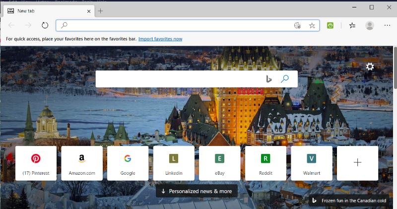 Пользовательский интерфейс Edge против Chrome Edge