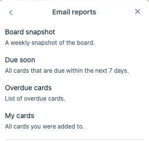 Отчеты по электронной почте в Trello