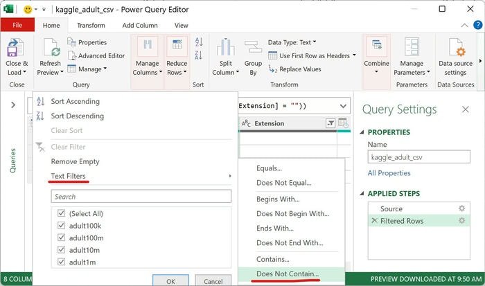 Имя редактора Excel Power Query Текстовый фильтр н<h2><span id=