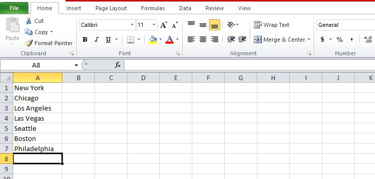 Excel-создание раскрывающегося списка