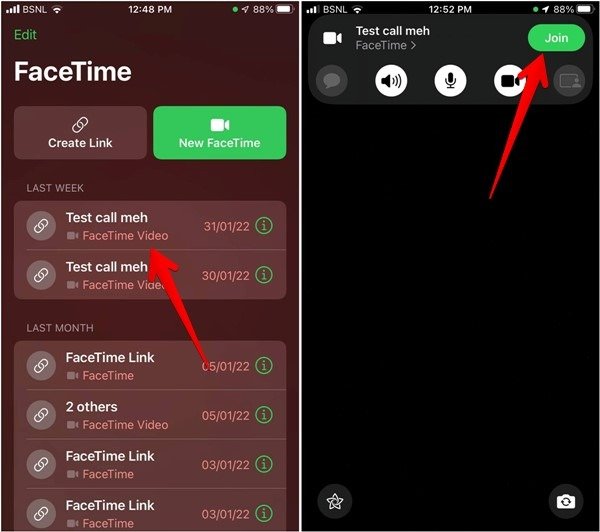 Советы и подсказки Facetime Ссылка Присоединяйтесь