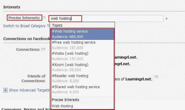 FacebookAds-Таргетинг по интересам