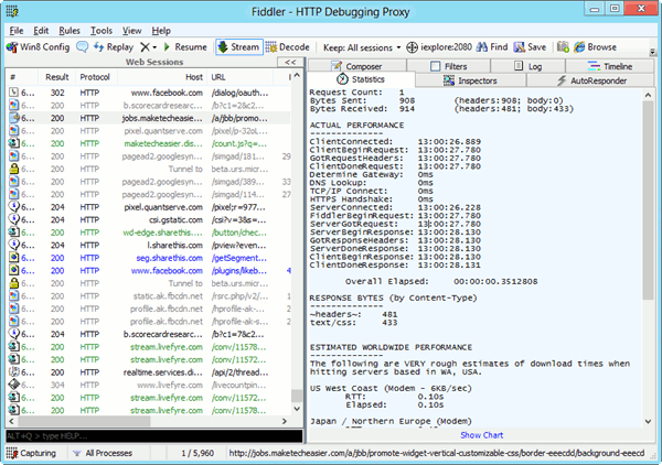 HTTP-отладка Fiddler в Internet Explorer