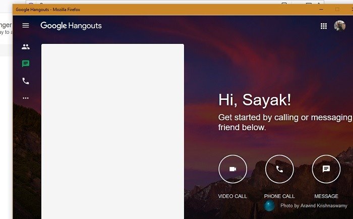 Социальные расширения Firefox Google Hangouts 1
