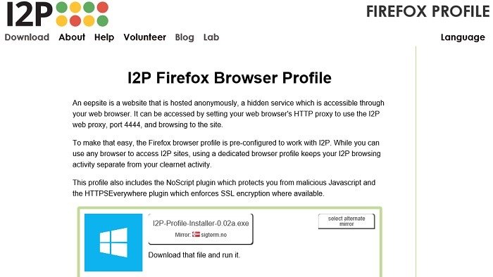 Профиль Firefox I2p