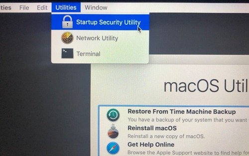 Пароль прошивки Утилита запуска Mac