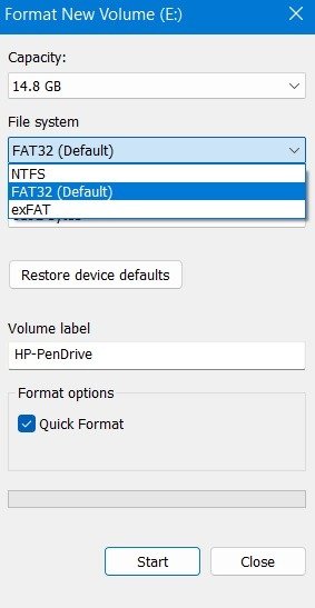 Формат USB-файла. Сведения о файловой системе Windows.