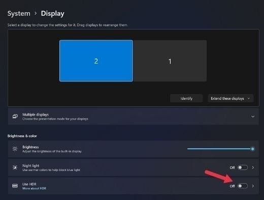 Игровой ноутбук HDR Toggle On