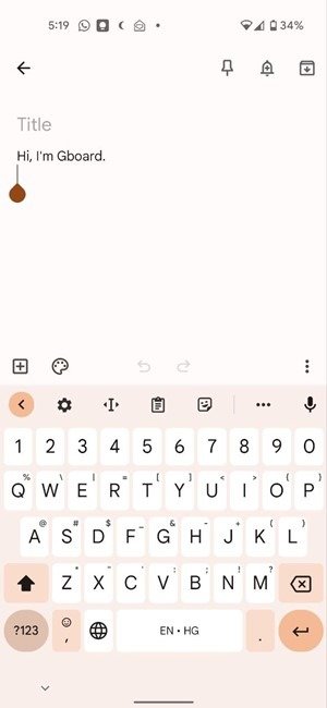 Символы Gboard