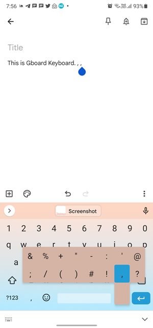 Gboard против Swiftkey против периода символов на клавиатуре Samsung