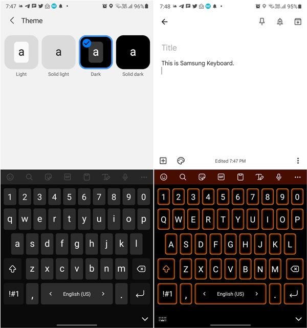 Gboard против Swiftkey против приложения Samsung Keyboard Theme