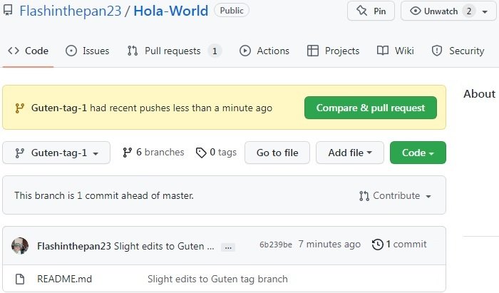 Github Добавить скриншот анимации Ветка нажата