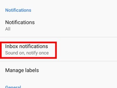 уведомление о входящих сообщениях Gmail-Android