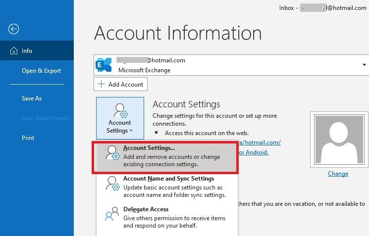 Gmail Multiple Управление настройками учетной записи Outlook