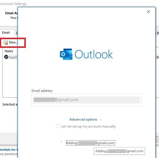 Gmail Несколько Управление Outlook Добавление Gmail