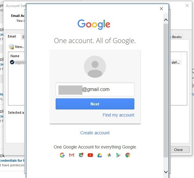 Gmail Множественное управление входом в Outlook в Gmail