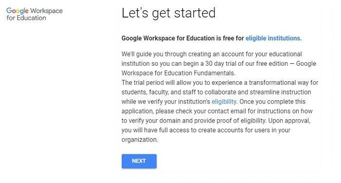 Учреждения, имеющие право на участие в Google Classroom