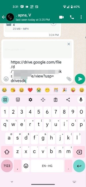 Google Диск Видео WhatsApp