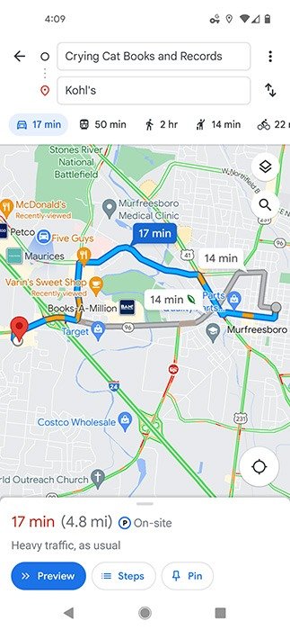 Google Maps Транспортные маршруты для мобильных устройств