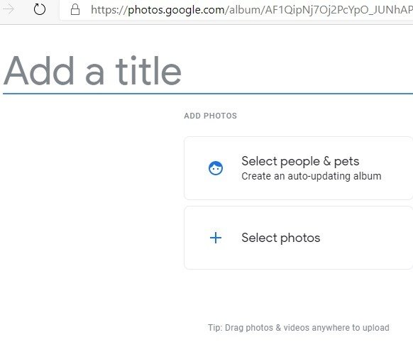 Google Photos For You Создать первую страницу альбома