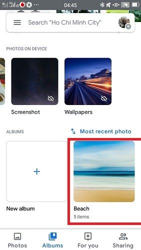 Google Photos For You создал альбом для отображения на мобильном устройстве