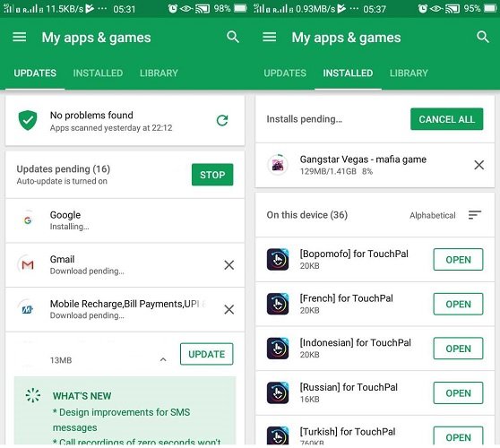 google-play-приложение-автоматическое обновление-включено-установка-ожидает