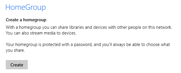 создание домашней группы Windows 8