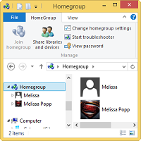 использование домашних групп Windows 8