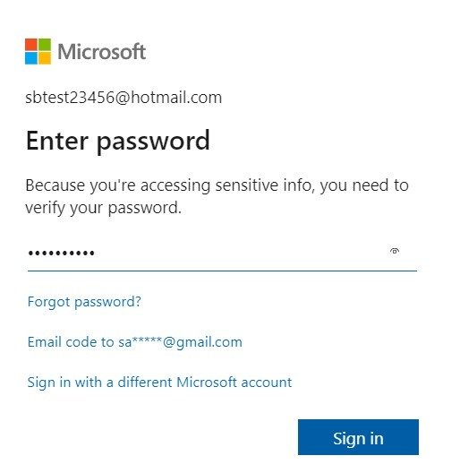 Как получить доступ к переименованию Hotmail Введите пароль