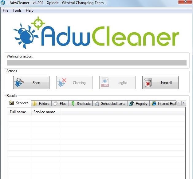 Сканируйте свой компьютер с помощью AdwCleaner для Windows.