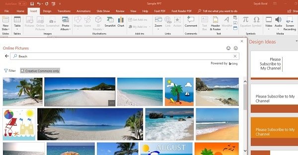 Вставка изображений из Интернета с помощью PowerPoint 2010.