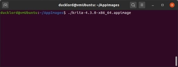 Установите последнюю версию Krita в Ubuntu, запустите из терминала