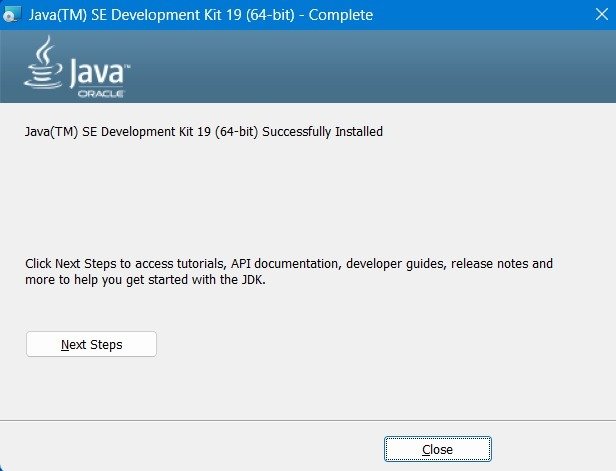 Сообщение об успешной установке Java Windows Cmd