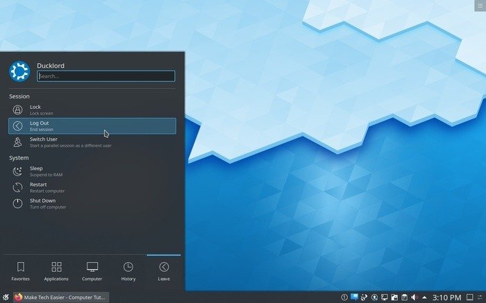 Снимки экрана Kde без теней Выйти