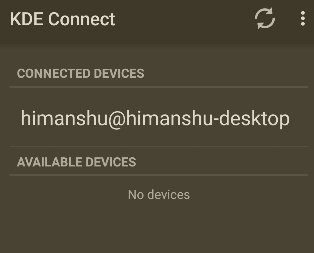 KDEConnect-приложение-устройство подключено