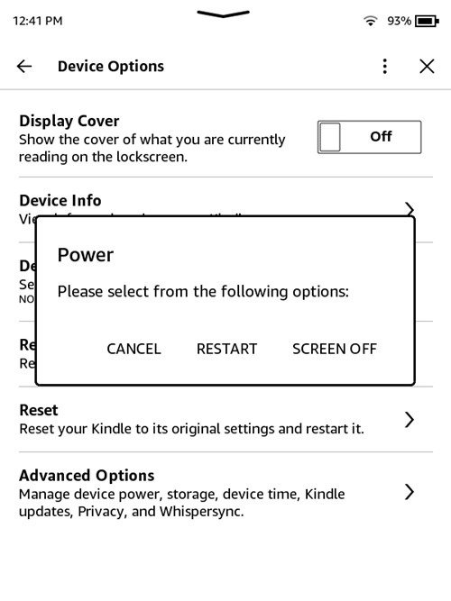 Kindle Советы Хитрости Выключение экрана