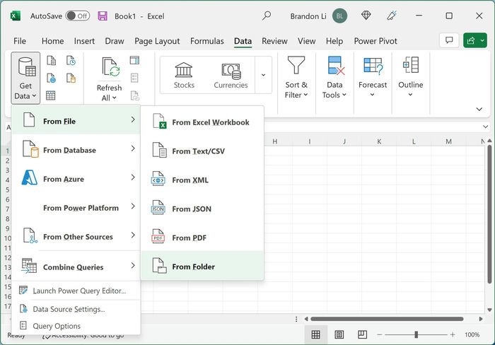 Большие файлы Excel, получение данных