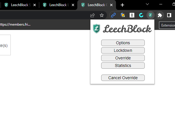 Расширение Leechblock