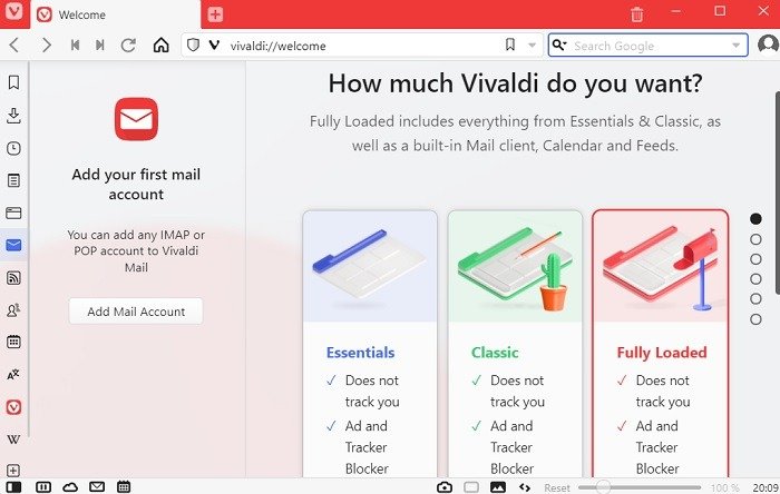 Легкие браузеры Windows Vivaldi Добро пожаловать