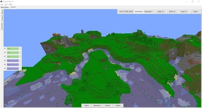 Амулет редактора Minecraft для Linux