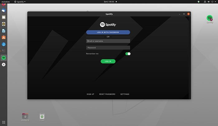 Linux Spotify в окно выбора трея