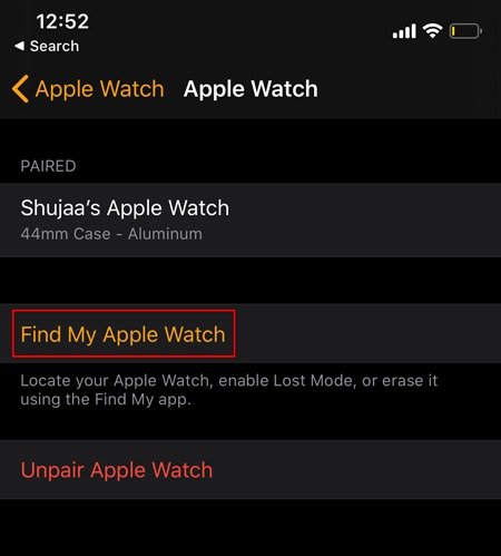 Найдите Apple Watch Найти часы