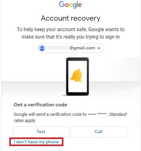 Google Recovery заблокирован, у меня нет телефона