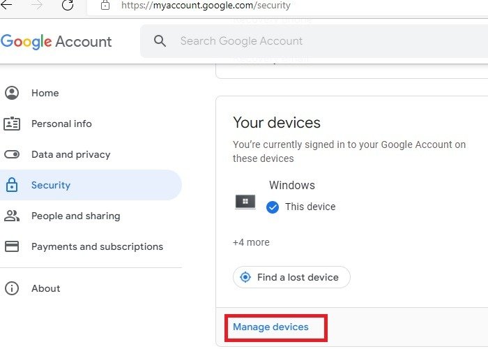 Заблокированные устройства Google Recovery для управления устройствами