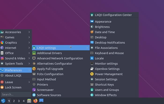 Обзор Lubuntu 20 10 Mte Центр конфигурации Lxqt