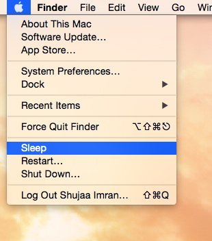 Mac-Sleep-Apple-Меню