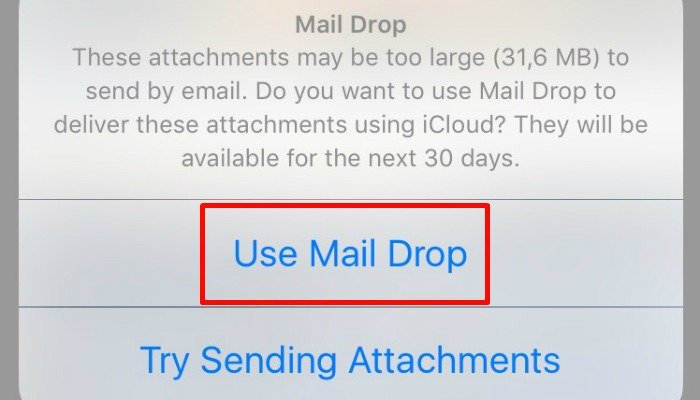 диалоговое окно mail-drop-iphone